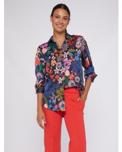 Multi Black Floral Blouse